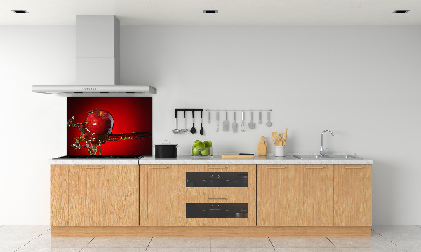 Crédence cuisine en verre trempé Pomme et eau