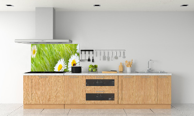Crédence en verre avec motif Marguerites fleurs