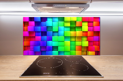 Crédence en verre avec motif Boîtes colorées
