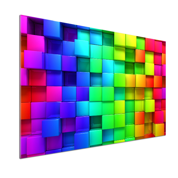 Crédence en verre avec motif Boîtes colorées