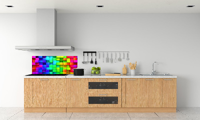 Crédence en verre avec motif Boîtes colorées