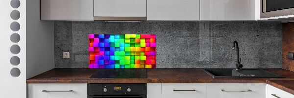 Crédence en verre avec motif Boîtes colorées