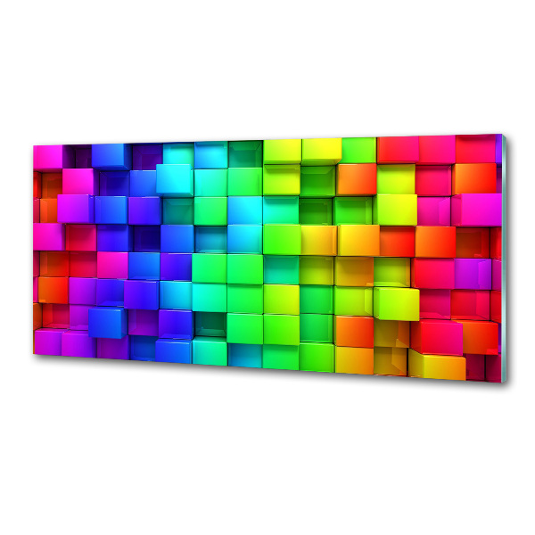 Crédence en verre avec motif Boîtes colorées