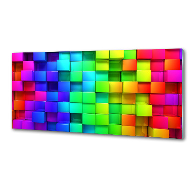 Crédence en verre avec motif Boîtes colorées