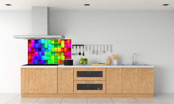 Crédence en verre avec motif Boîtes colorées