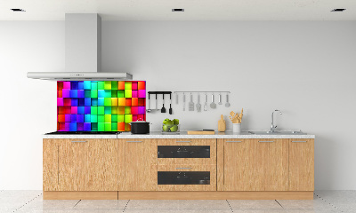 Crédence en verre avec motif Boîtes colorées