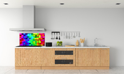 Crédence en verre avec motif Boîtes colorées