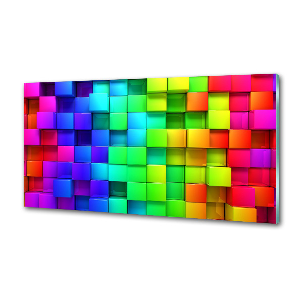 Crédence en verre avec motif Boîtes colorées