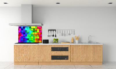 Crédence en verre avec motif Boîtes colorées