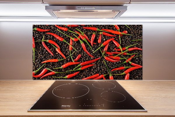 Crédence de cuisine en verre Piments