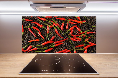 Crédence de cuisine en verre Piments