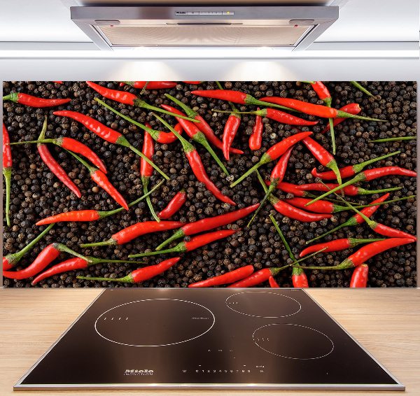 Crédence de cuisine en verre Piments