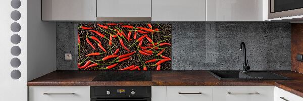Crédence de cuisine en verre Piments