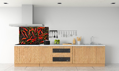 Crédence de cuisine en verre Piments