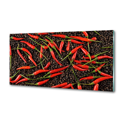 Crédence de cuisine en verre Piments