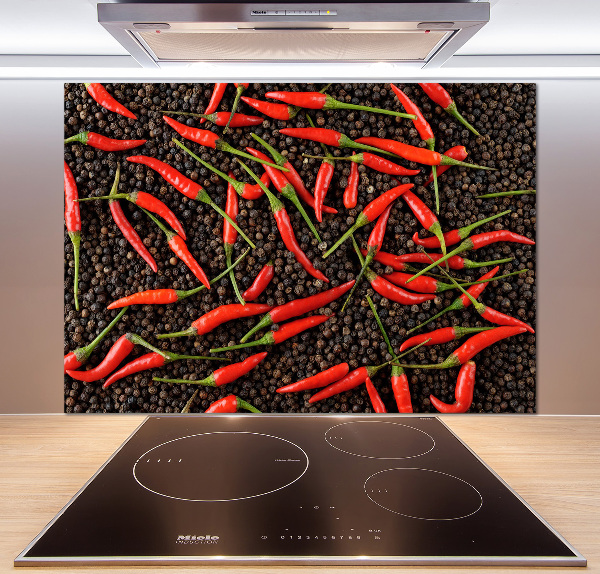 Crédence de cuisine en verre Piments