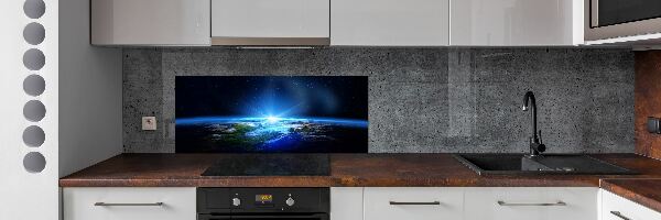 Crédence en verre cuisine Planète Terre