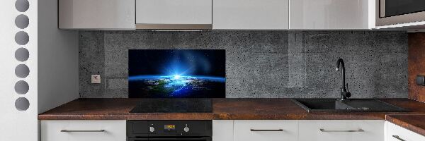 Crédence en verre cuisine Planète Terre
