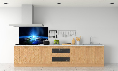 Crédence en verre cuisine Planète Terre