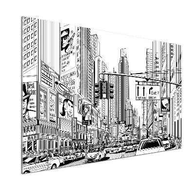 Crédence en verre avec motif Les rues de New York