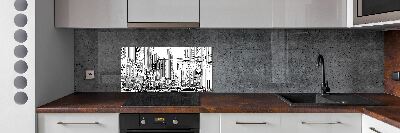 Crédence en verre avec motif Les rues de New York