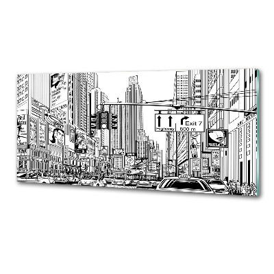 Crédence en verre avec motif Les rues de New York