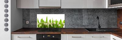 Crédence en verre cuisine Tulipes blanches