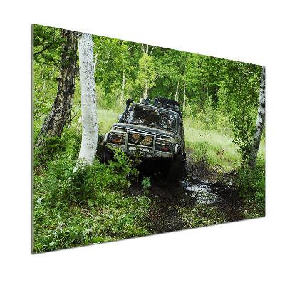 Verre pour crédence Jeep dans la forêt