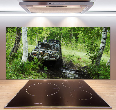 Verre pour crédence Jeep dans la forêt