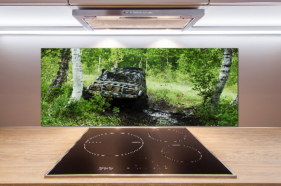 Verre pour crédence Jeep dans la forêt