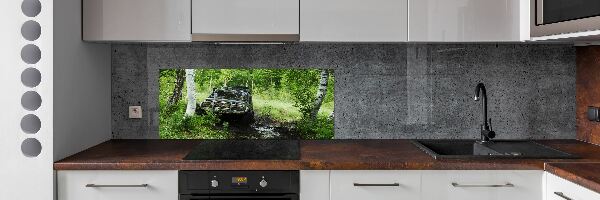 Verre pour crédence Jeep dans la forêt