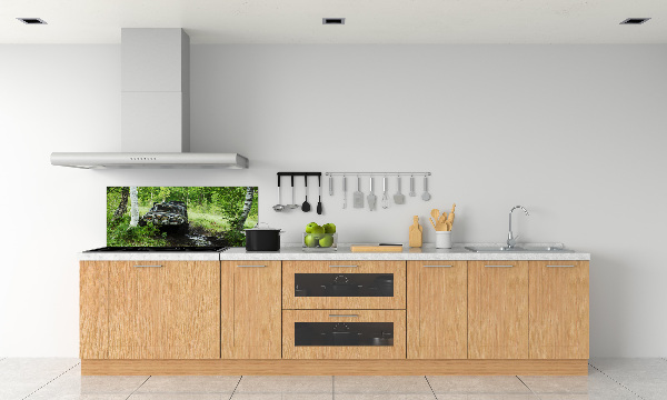 Verre pour crédence Jeep dans la forêt