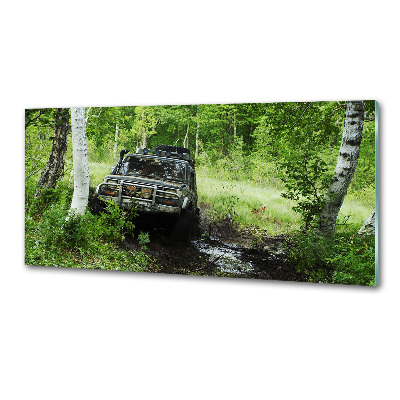 Verre pour crédence Jeep dans la forêt