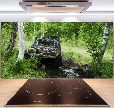 Verre pour crédence Jeep dans la forêt