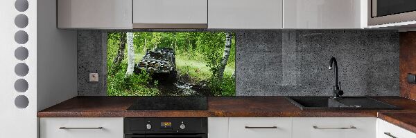 Verre pour crédence Jeep dans la forêt