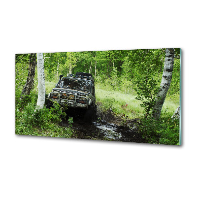 Verre pour crédence Jeep dans la forêt