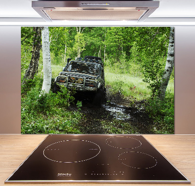 Verre pour crédence Jeep dans la forêt