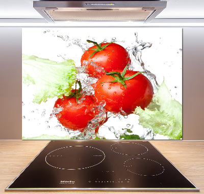 Crédence en verre trempé Tomates et laitue