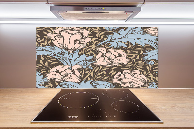 Crédence en verre trempé Motif floral
