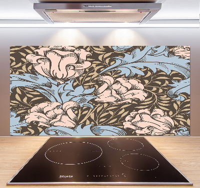 Crédence en verre trempé Motif floral