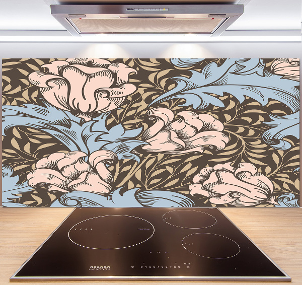 Crédence en verre trempé Motif floral