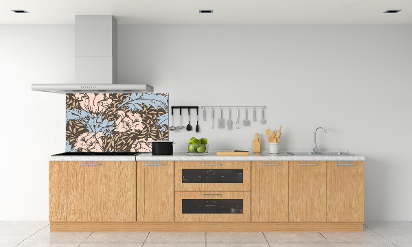 Crédence en verre trempé Motif floral