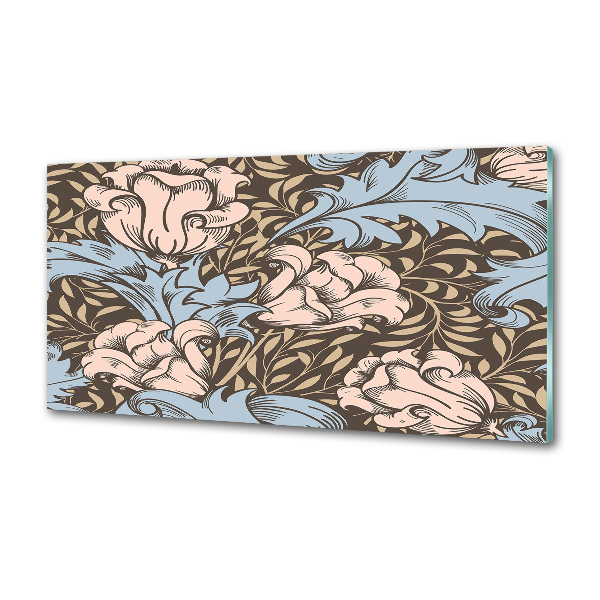 Crédence en verre trempé Motif floral