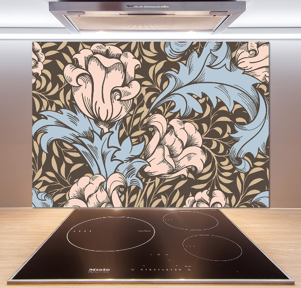 Crédence en verre trempé Motif floral
