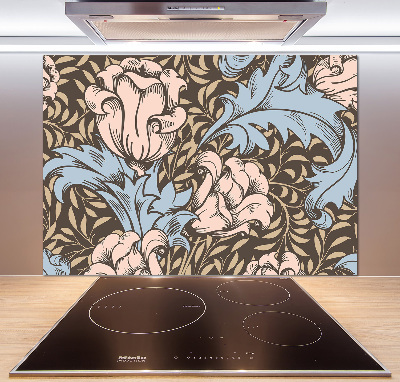 Crédence en verre trempé Motif floral