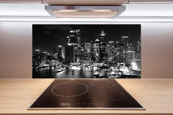 Crédence cuisine en verre Sydney la nuit