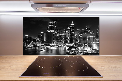 Crédence cuisine en verre Sydney la nuit