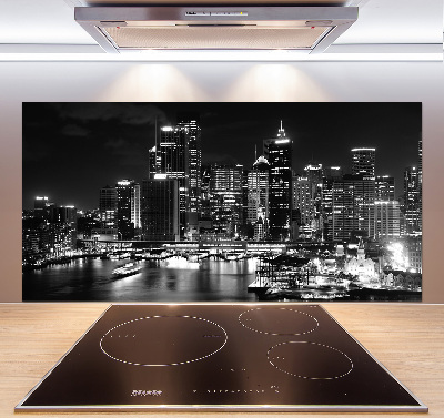 Crédence cuisine en verre Sydney la nuit