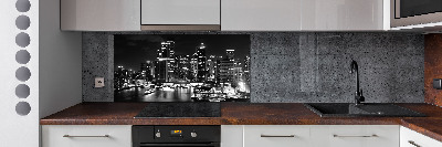 Crédence cuisine en verre Sydney la nuit