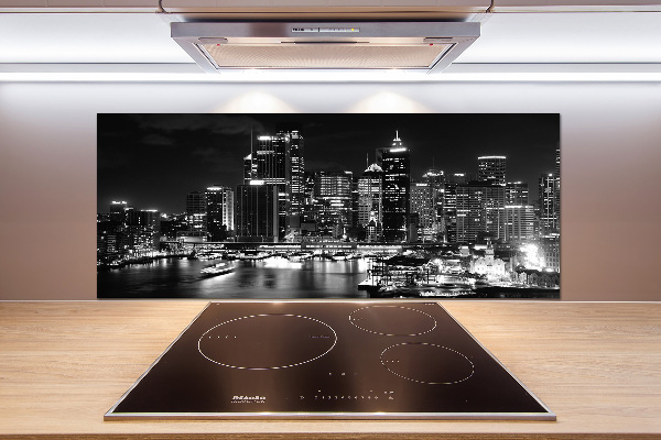 Crédence cuisine en verre Sydney la nuit